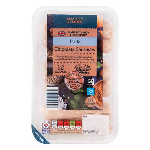 Pork Chipolata Sausages 12 Pack