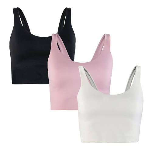 Gruppe 1, Damen-Premium Longline-Sport-BH, Weiss, S