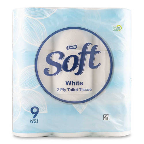 White Standard Toilet Tissue