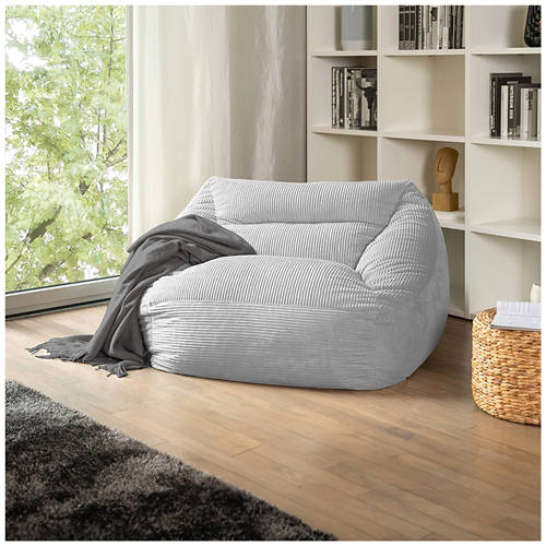 Lifestyle 1, Sitzsack COZY inkl. Hocker, hellgrau