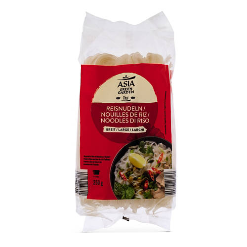 Vista frontale 1, Noodles a base di riso tagliatelle