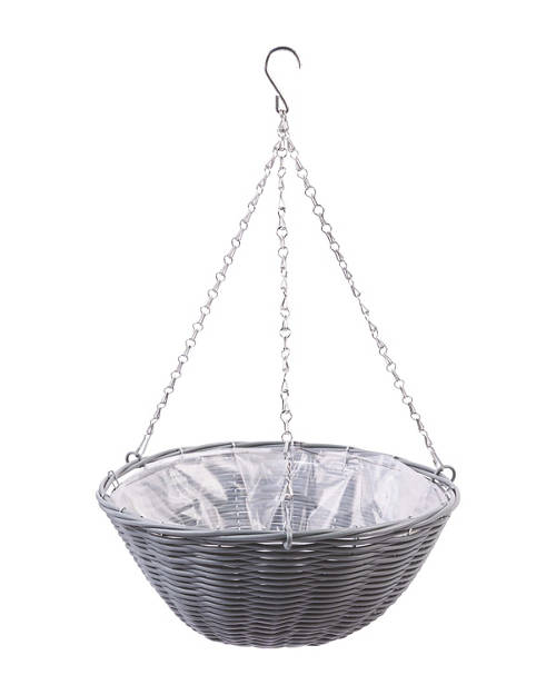 Faux Rattan Hanging Baskets Product Image Front shot 01