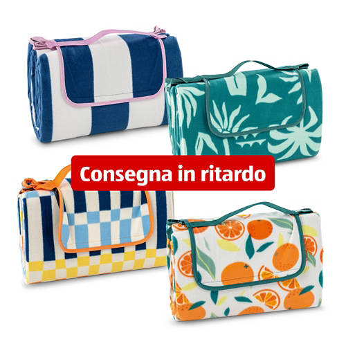Gruppo 1, Telo da picnic XXL, bianco/blu