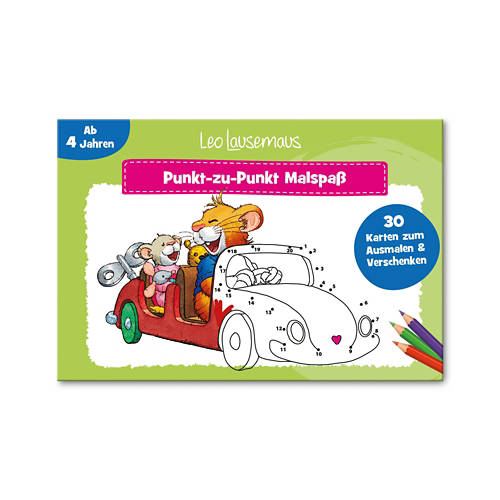 Vue de face 1, Cartes à colorier, points Tip la souris