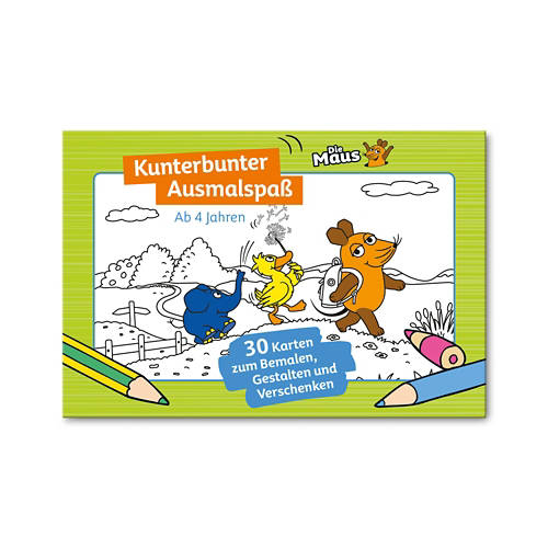 Vue de face 1, Cartes à colorier, coloriage souris