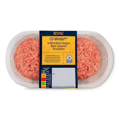 Aberdeen Angus Beef Quarter Pounders 4 Pack
