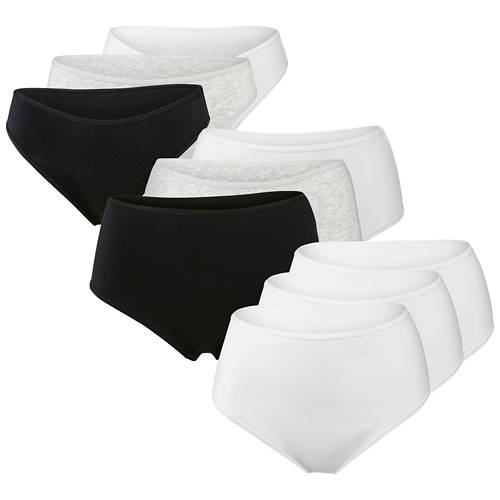 Gruppo 1, Slip da donna, nero/bianco/grigio, S