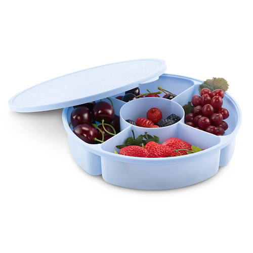 Elölnézet 2, Snacktartó doboz, kerek, kék