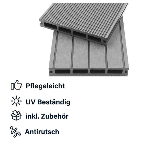 Details 1, Terrassendielen SAMANA hellgrau 10m²