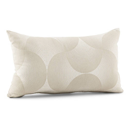 Vista frontale 1, Assortimento di cuscini da esterno, cuscini decorativi, beige a motivi geometrici