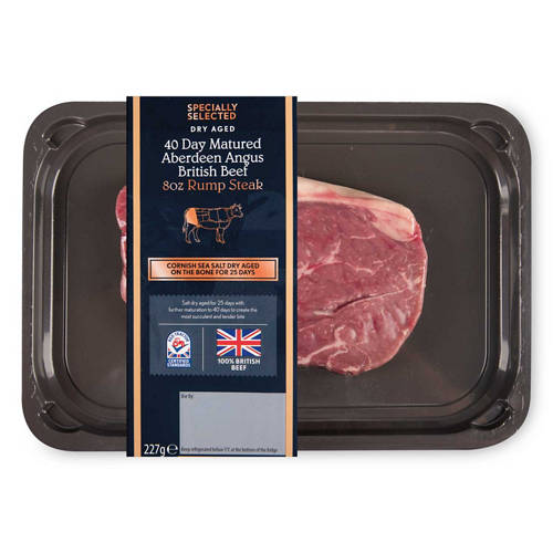 100% British Beef Salt Dry Aged Aberdeen Angus 8oz Rump Steak