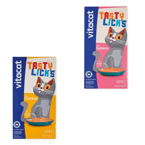 Group 1, Tasty Licks Cat Food With Chicken 5 pack