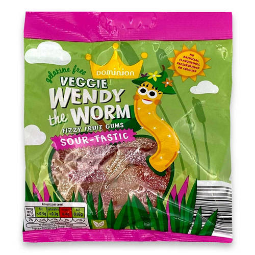 Veggie Fizzy Worms Sweets