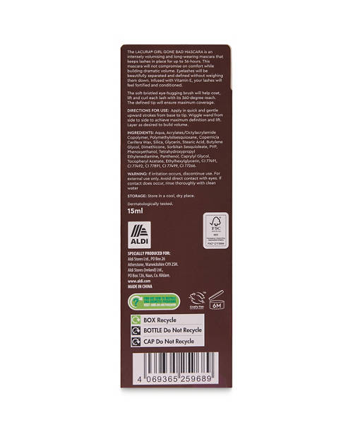 Back shot 1, Girl Gone Bad Mascara