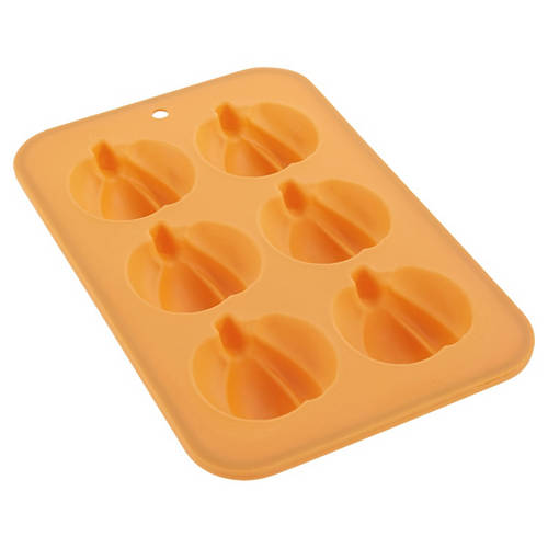 Vorderansicht 1, Halloween Backsortiment, 6er-Set Kürbisform, Orange