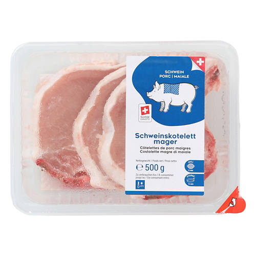 Vorderansicht 2, Schweinskotelett mager