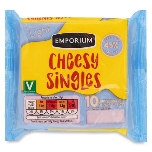 Light Cheesy Singles 200g