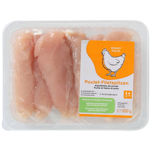 Vue de face 2, Aiguillettes de poulet, nature