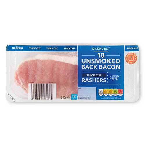 Thick Cut Unsmoked Back Bacon 10 Pack