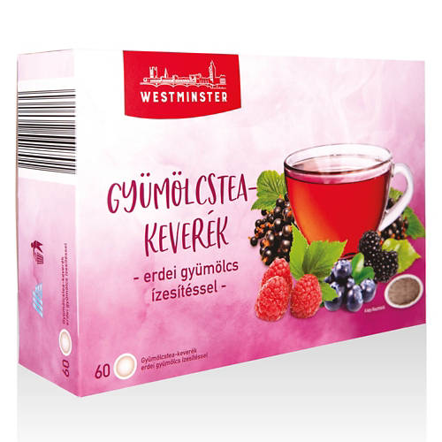 Elölnézet 1, Tea úszófilterben, gyümölcstea, 60 filter