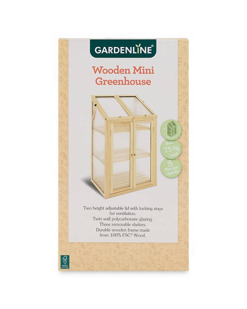 Front shot 2, Wooden Mini Greenhouse