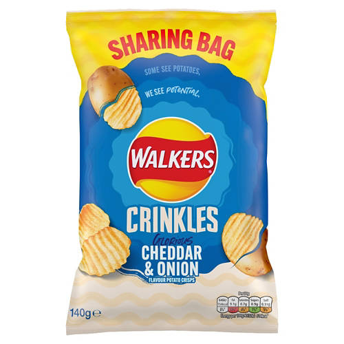 Cheddar & Onion Crinkle Crisps