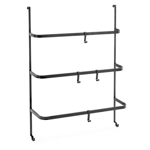 Vista frontale 1, Assortimento di portasciugamani in metallo, da porta