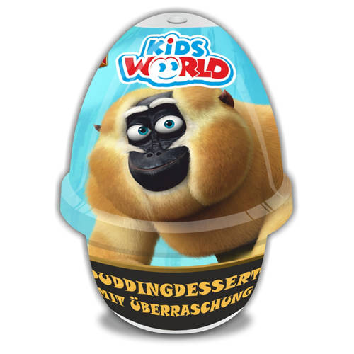 Vorderansicht 2, Pudding-Ei mit Überraschung 70 g