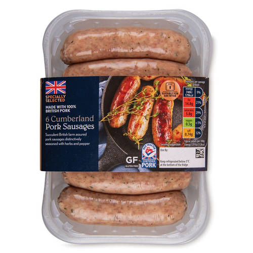 Cumberland Pork Sausages 6 Pack