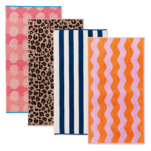 Groupe 1, Drap de plage en velours, léopard