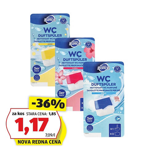 Skupina 1, WC osvežilec s tekočim polnilom, lemon