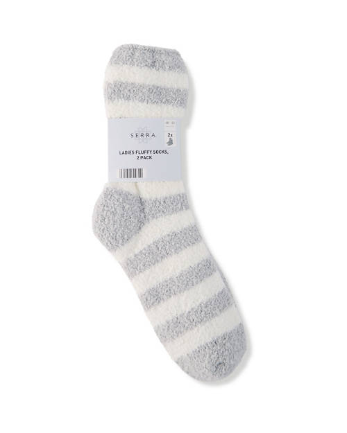 Front shot 2, Ladies' Fluffy Socks 2 Pack