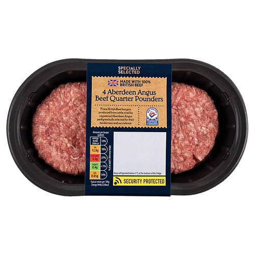 Aberdeen Angus Beef Quarter Pounders 4 Pack