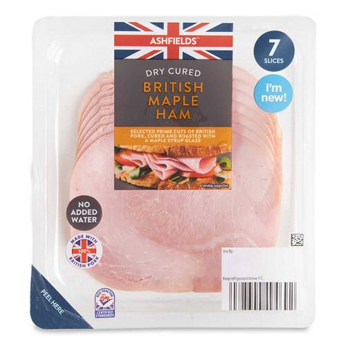British Dry Cured Maple Ham 7 Slices