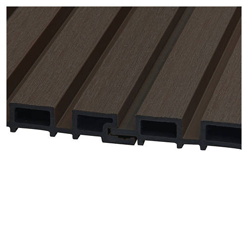 Details 1, WPC Fassadenverkleidung DUVAR 10m² nussbaum