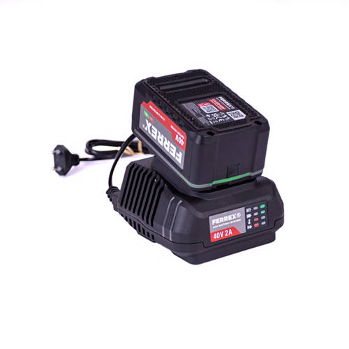 Vorderansicht 2, 40 V Set Batterien 2.5 Ah + Ladegerät 2.4 Ah