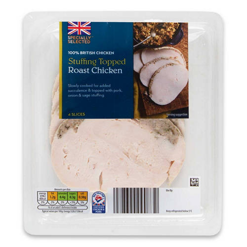 British Farm Assured Stuffing Topped Roast Chicken 4 Slices