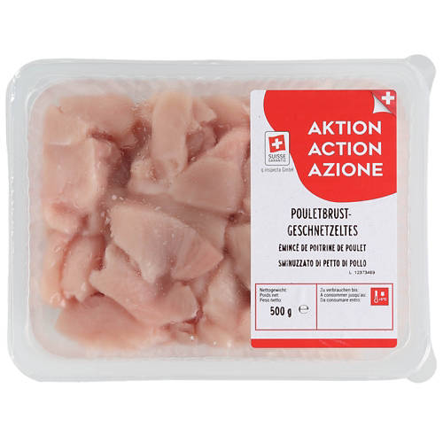 Vue de face 2, Émincé de poitrine de poulet
