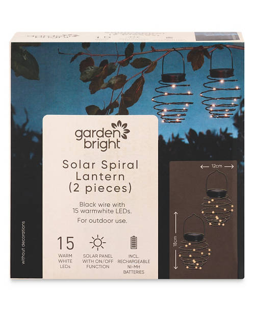Front shot 2, Solar Sprial Lantern Round Small