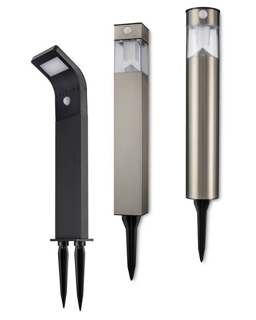 Group 1, Solar pathwaylight with Sensor, Black