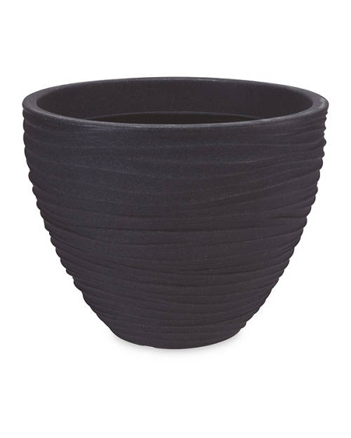 Grooved Plastic Planter Product Image Front shot 01