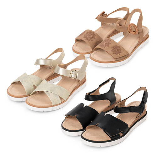 Groupe 1, Sandales tendance pour femmes, beige, 37