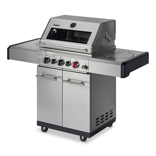 Vorderansicht 2, Gasgrill Kansas Pro 3 SIK Turbo II inkl. Wetterschutzhülle