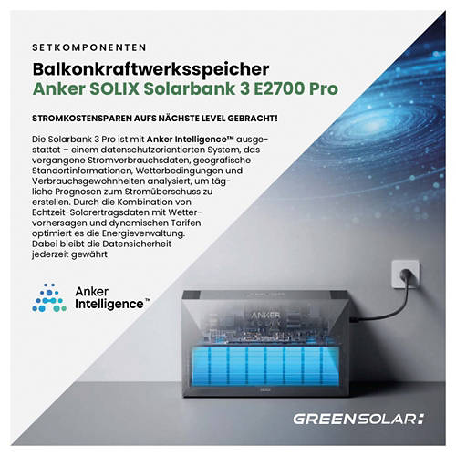 Details 3, Mini-PV-Anlage 3.000 W mit 2,67 kWh Anker Solix 3 Speicher