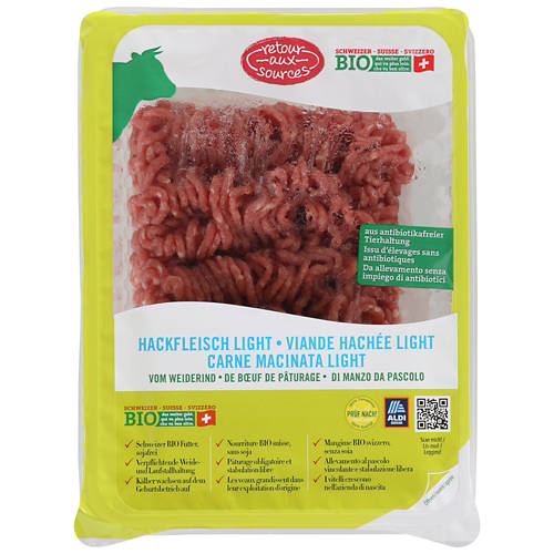 Vorderansicht 2, BIO-Hackfleisch light vom Weiderind