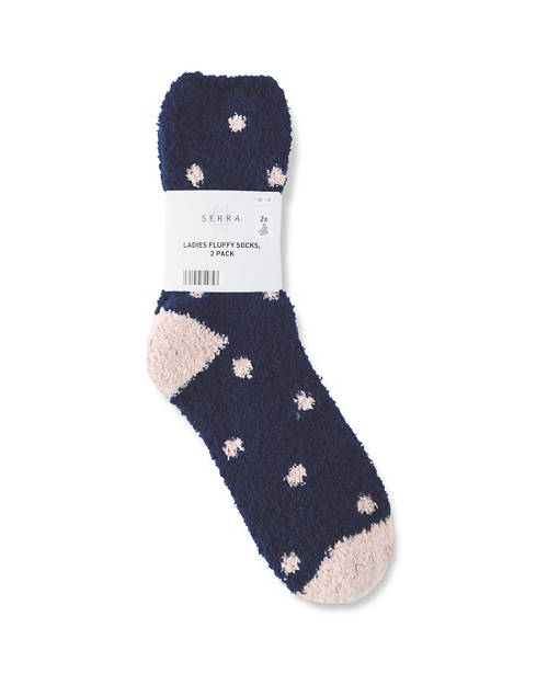Front shot 2, Ladies' Fluffy Socks 2 Pack
