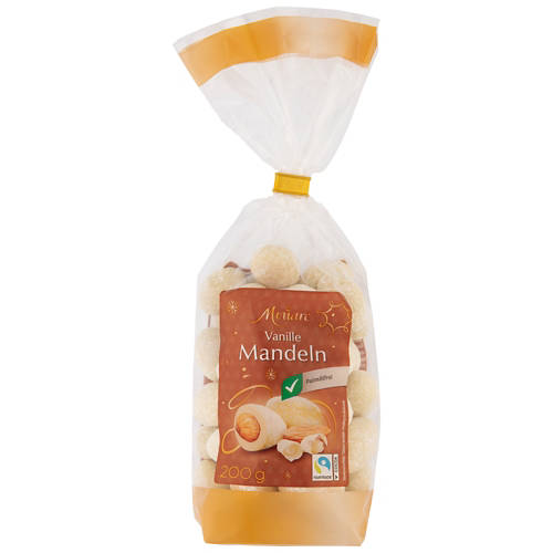 Vista frontale 1, Assortimento di frutta secca natalizia, vaniglia-mandorle