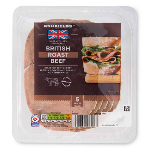 British Roast Topside of Beef 5 Slices