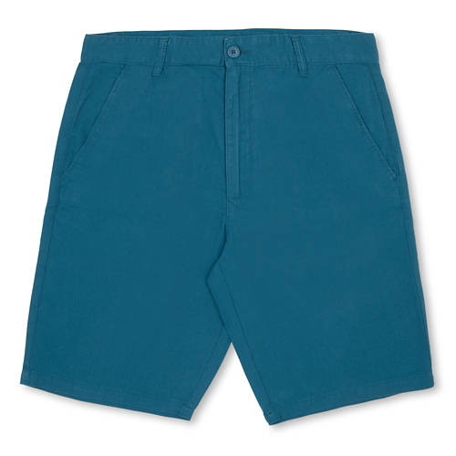 Vista frontale 1, Pantaloncini da uomo in cotone/lino, blu, taglia 52
