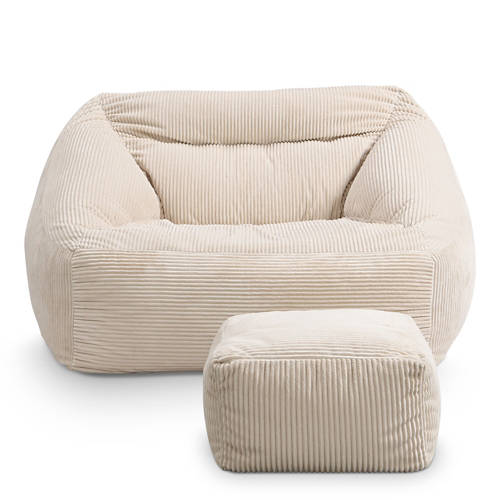 Details 1, Sitzsack COZY inkl. Hocker, beige